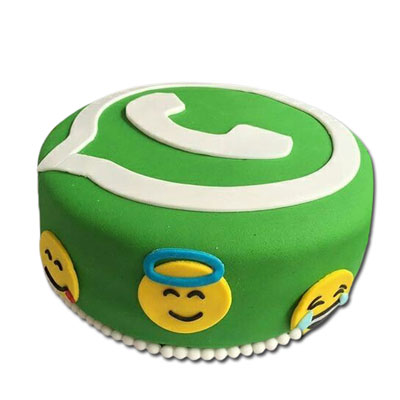 "WhatsApp Theme Fondant cake (3 kg ) - Click here to View more details about this Product